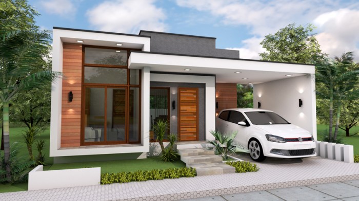 Low budget modern 3 bedroom house design