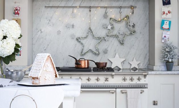 Christmas decor kitchen cabinets