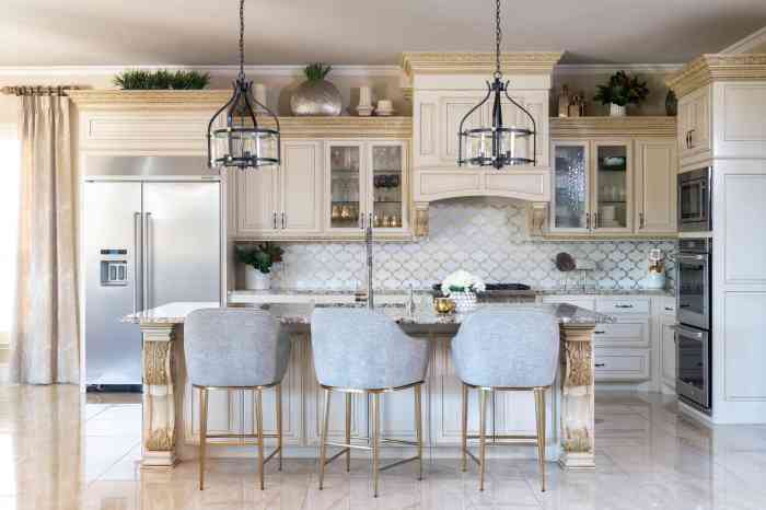 Kitchen top of cabinet decor