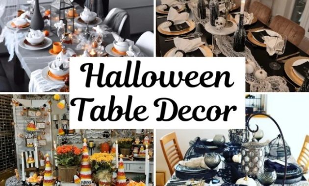 Halloween kitchen table decor