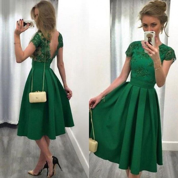 Dark green dress wedding guest