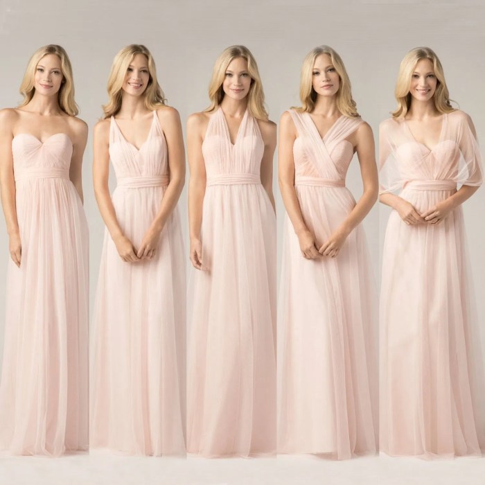 Bridesmaid dresses for blush wedding dress