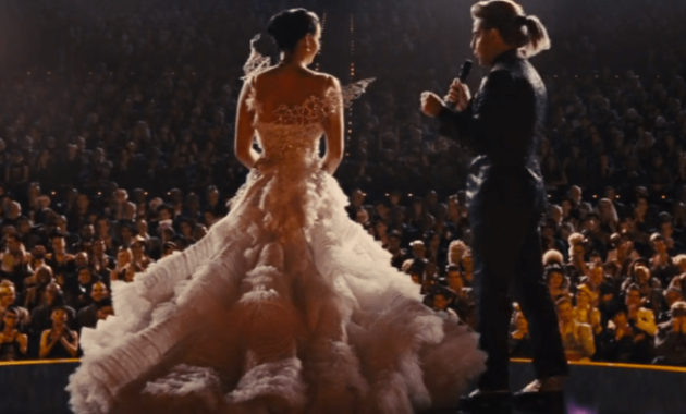 Catching fire wedding dress