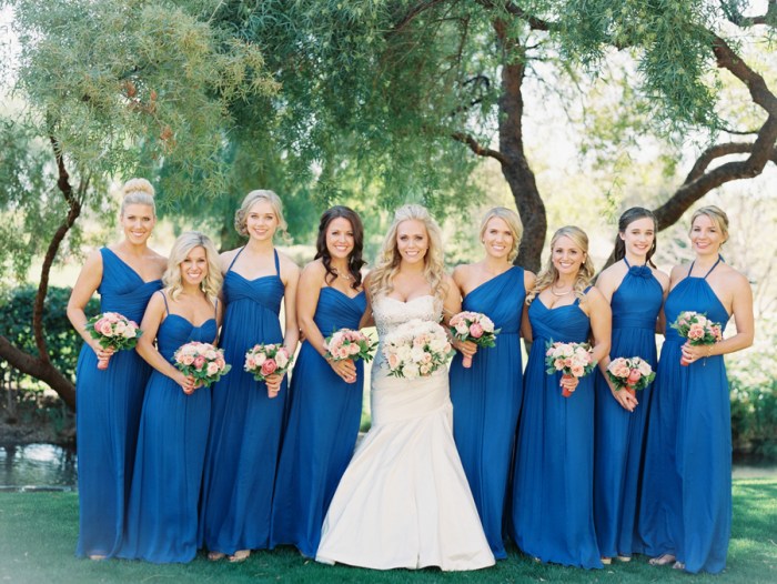 Wedding royal blue bridesmaid dresses