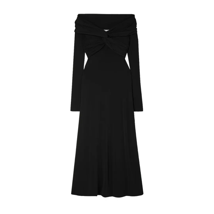 Black long sleeve dress wedding guest