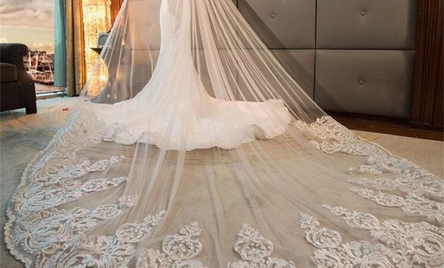 A line wedding dress veil